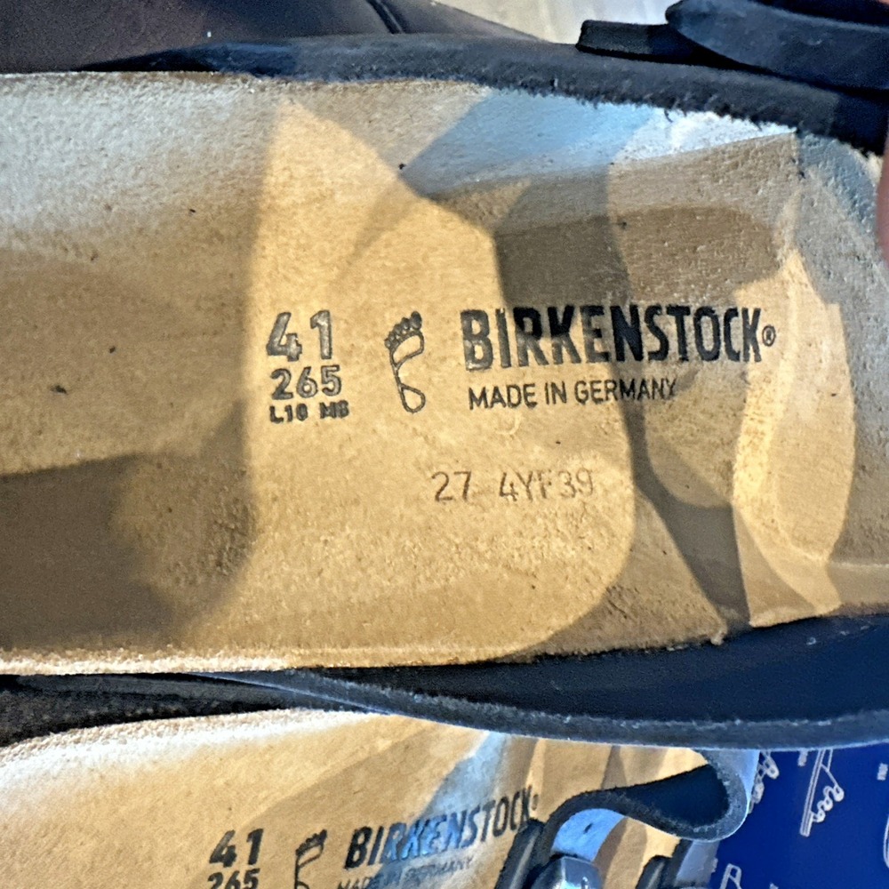 Birkenstock Black Two-Strap Cork Footbed Sandals - Picture 6 of 12